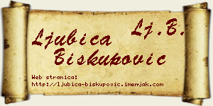 Ljubica Biskupović vizit kartica